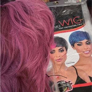 Motown Tress beautiful pink curlable wig